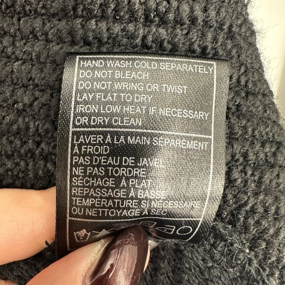 Jack By BB Dakota Womens Black Open-Front French Terry Drape Cardigan Sweater M - Picture 7 of 10